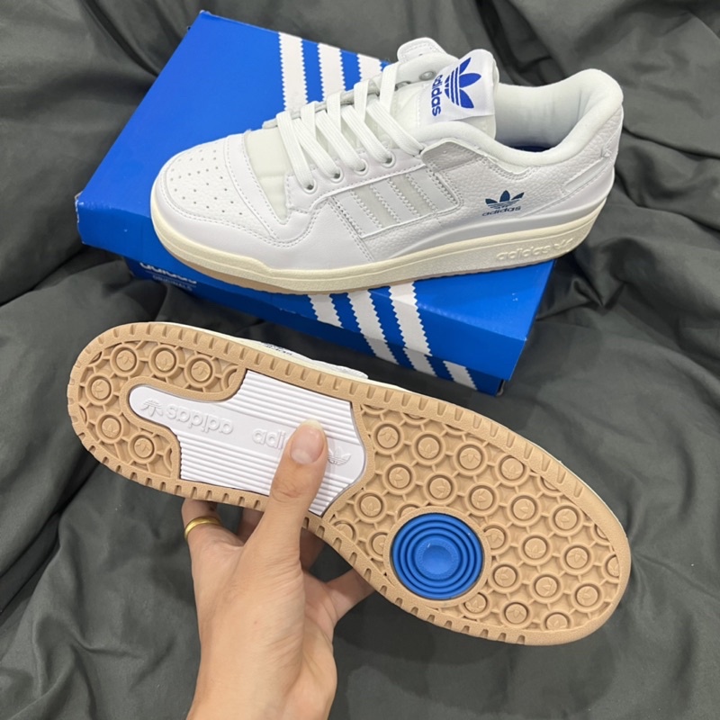 GIÀY ADI.DAS FORUM 84 LOW WHITE B.LUE TRẮNG XANH DA NHĂN SC