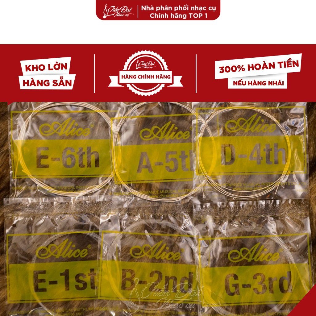 Dây Lẻ Đàn Guitar Classic, Acoustic Alice Số 1, 2, 3, 4, 5, 6 Siêu bền