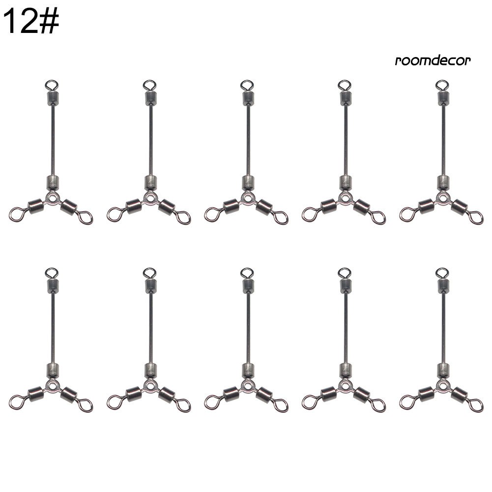 Bộ 10 khoen ma ní 3 đầu cho câu cá chất lượng