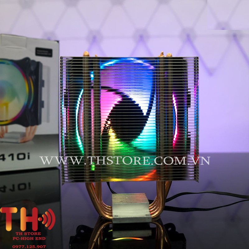 Quạt Tản nhiệt CPU VSP T410i Fan 12cm RGB hỗ trợ AMD Intel