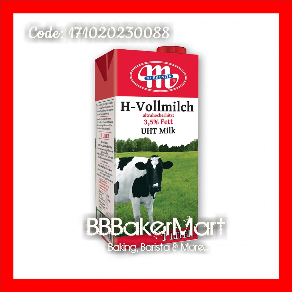 Sữa tươi tiệt trùng MLEKOVITA H-Vollmilch UHT Milk BA LAN - 1 lít