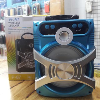 Loa bluetooth karaoke p86/87 tặng kèm micro có day