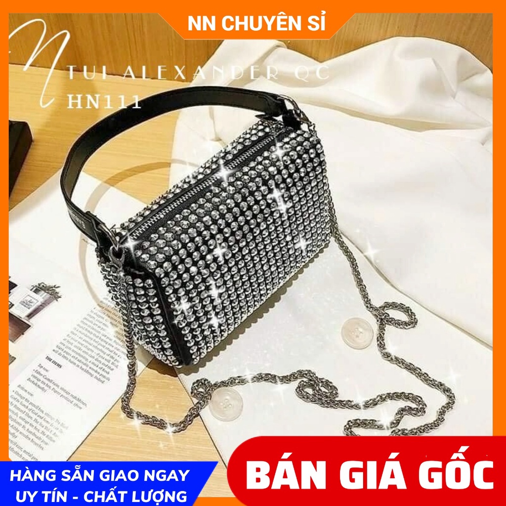 Túi nữ đính đá sang chảnh Túi cầm tay đi tiệc HN111