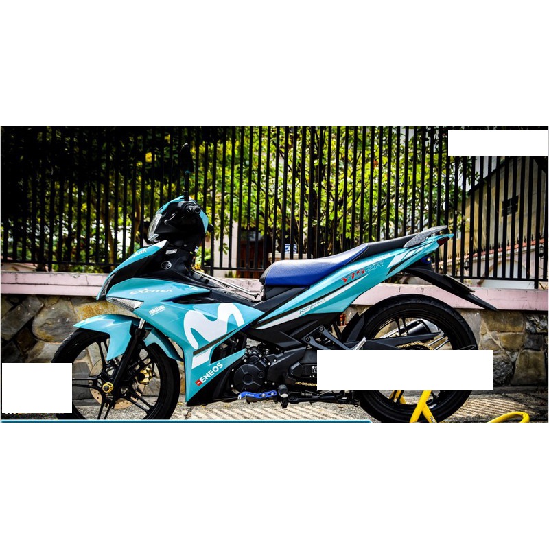 tem trùm exciter 150 xanh ngọc movistar rẻ đẹp, tem trùm movistar, tem trùm movistar exciter 150, te