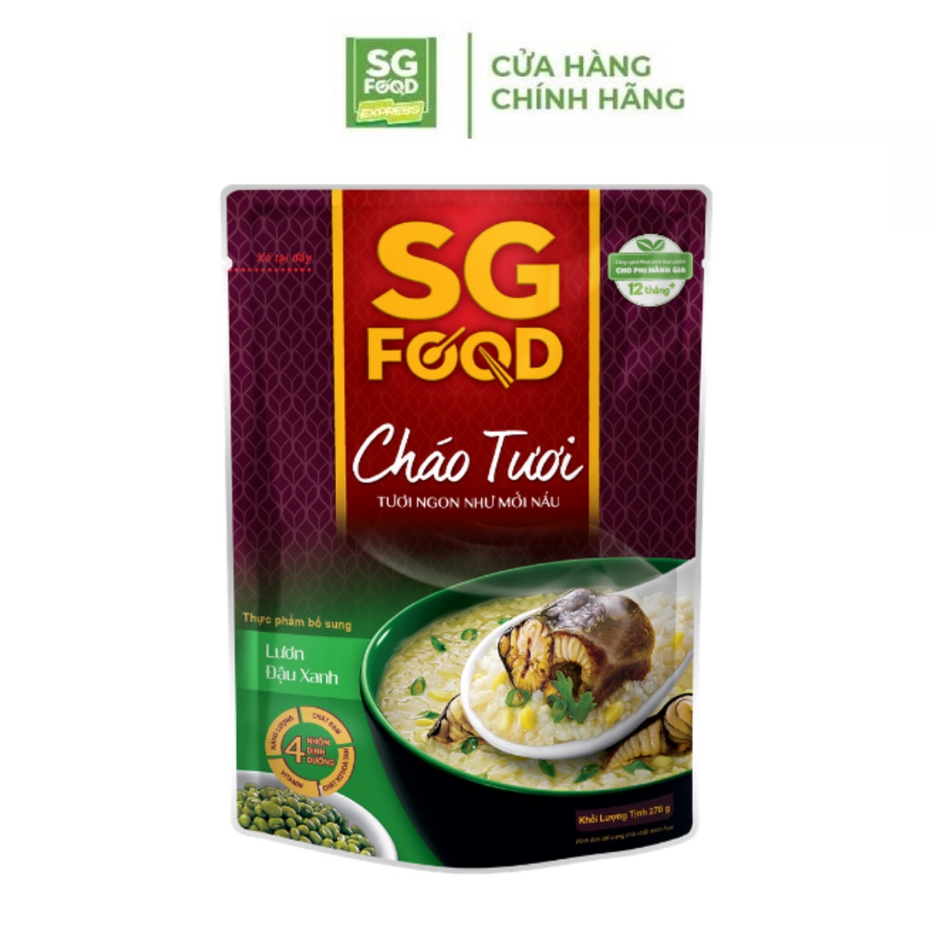 Cháo Tươi Sài Gòn Food Lươn & Đậu Xanh 270g