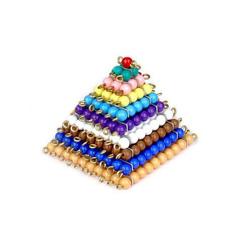 ( coloured bead squares ) TẤM HẠT CƯỜM MÀU TỪ 1 ĐẾN 10 Giáo cụ Montessori