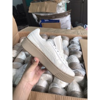 puma đế nâu da bóng