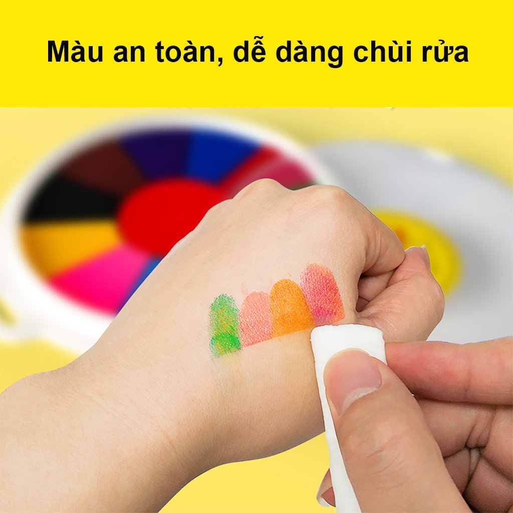 Màu chơi dấu vân tay loại to kèm sách hướng dẫn COMBO Washable Paint Pad + Finger Painting Book