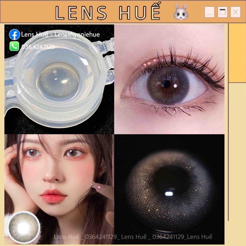 ❌ Lens Nâu pha xám giãn vừa tự nhiên quốc dân siêu hot ✨ - Lens Huế ( kính áp tròng )