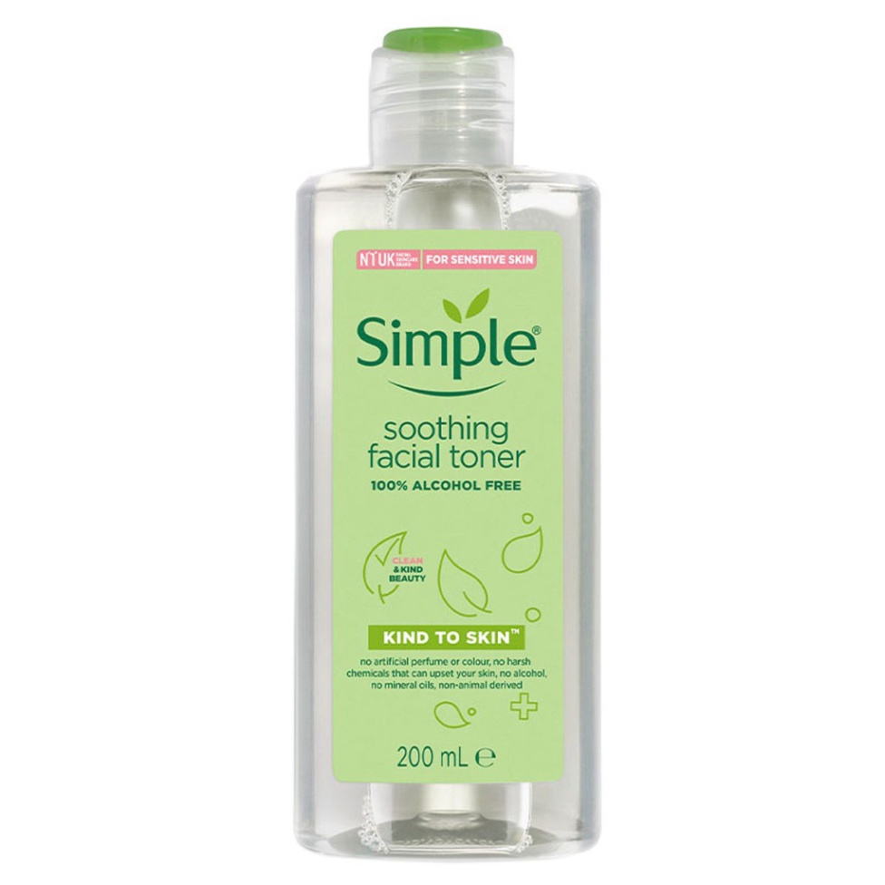 Nước Hoa Hồng Soothing Facial Toner Simple cân bằng ẩm cho da 200ml