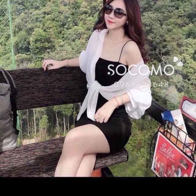 Váy hai dây sợi bún