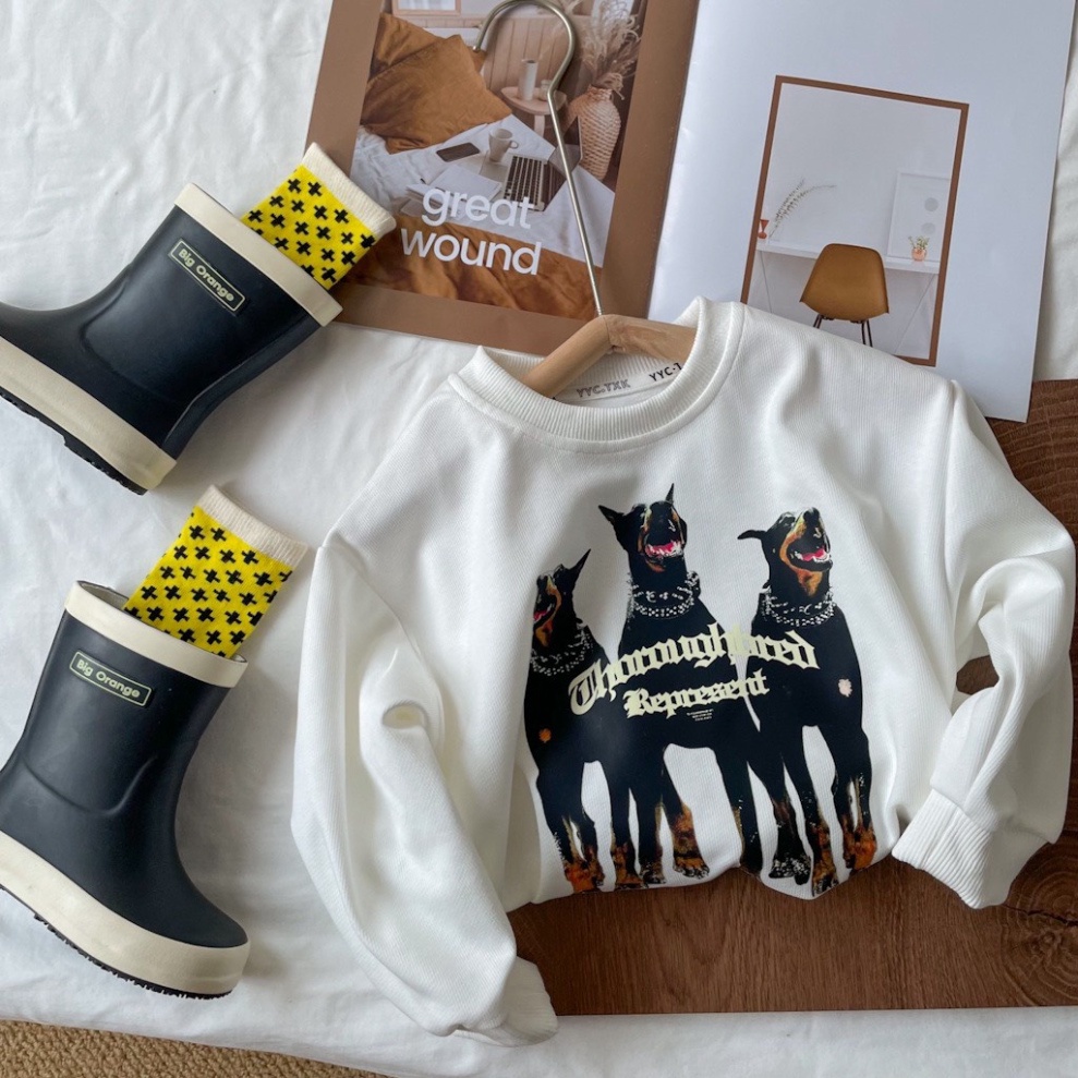Áo nỉ cổ tròn Repesent cho bé , áo sweater trẻ em unisex , TP KIDs MSP 1245