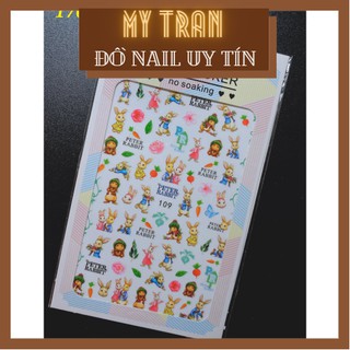 Stick dán móng hình búp bê, Nail sticker trang trí móng 2021