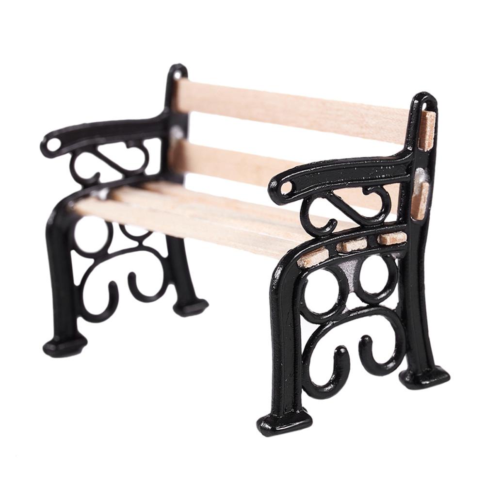 Đồ trang trí Ghế Dài Công Viên Bằng Gỗ Resin Trang Trí Tiểu Cảnh DIY