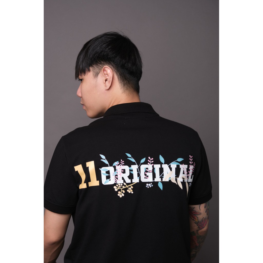 Áo Polo Eleven Original Leaf (Đen) - SP đặc biệt