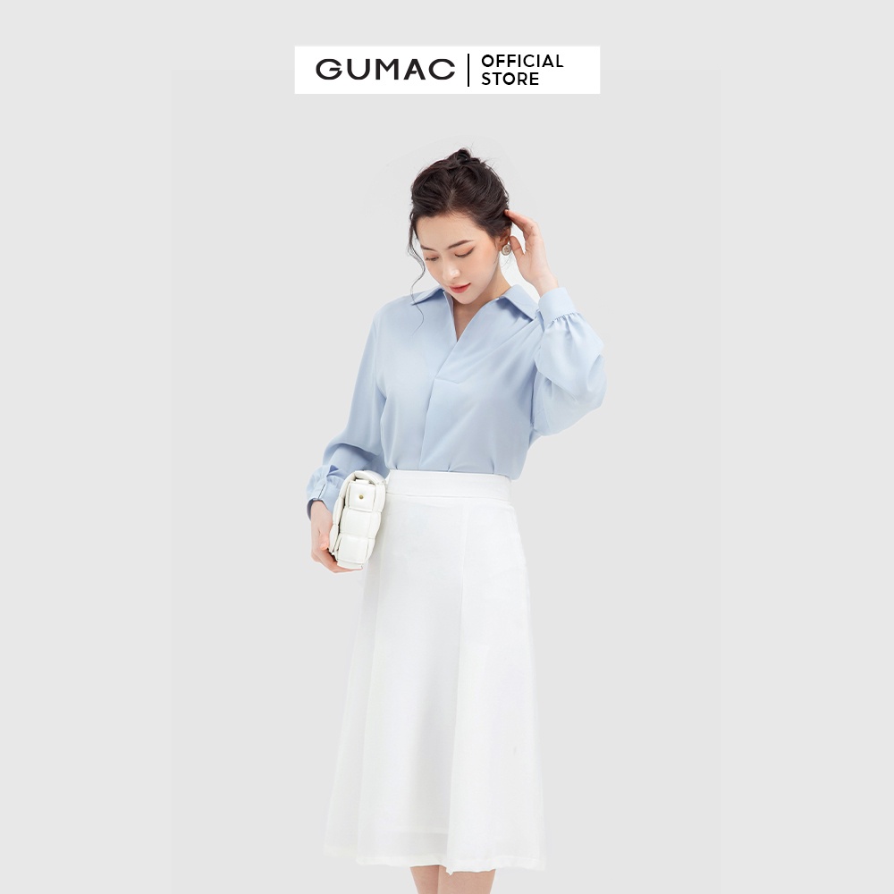Áo sơ mi nữ thời trang GUMAC kiểu cổ danton AB11019 | BigBuy360 - bigbuy360.vn