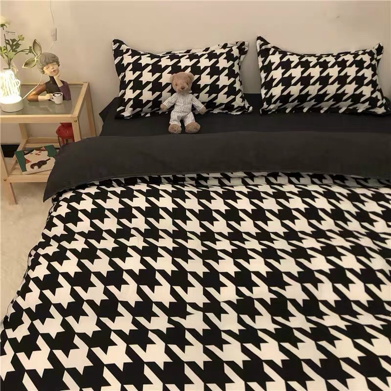 Bộ chăn ga cotton poly M2T Bedding chăn ga Hàn Quốc họa tiết Roma đủ size