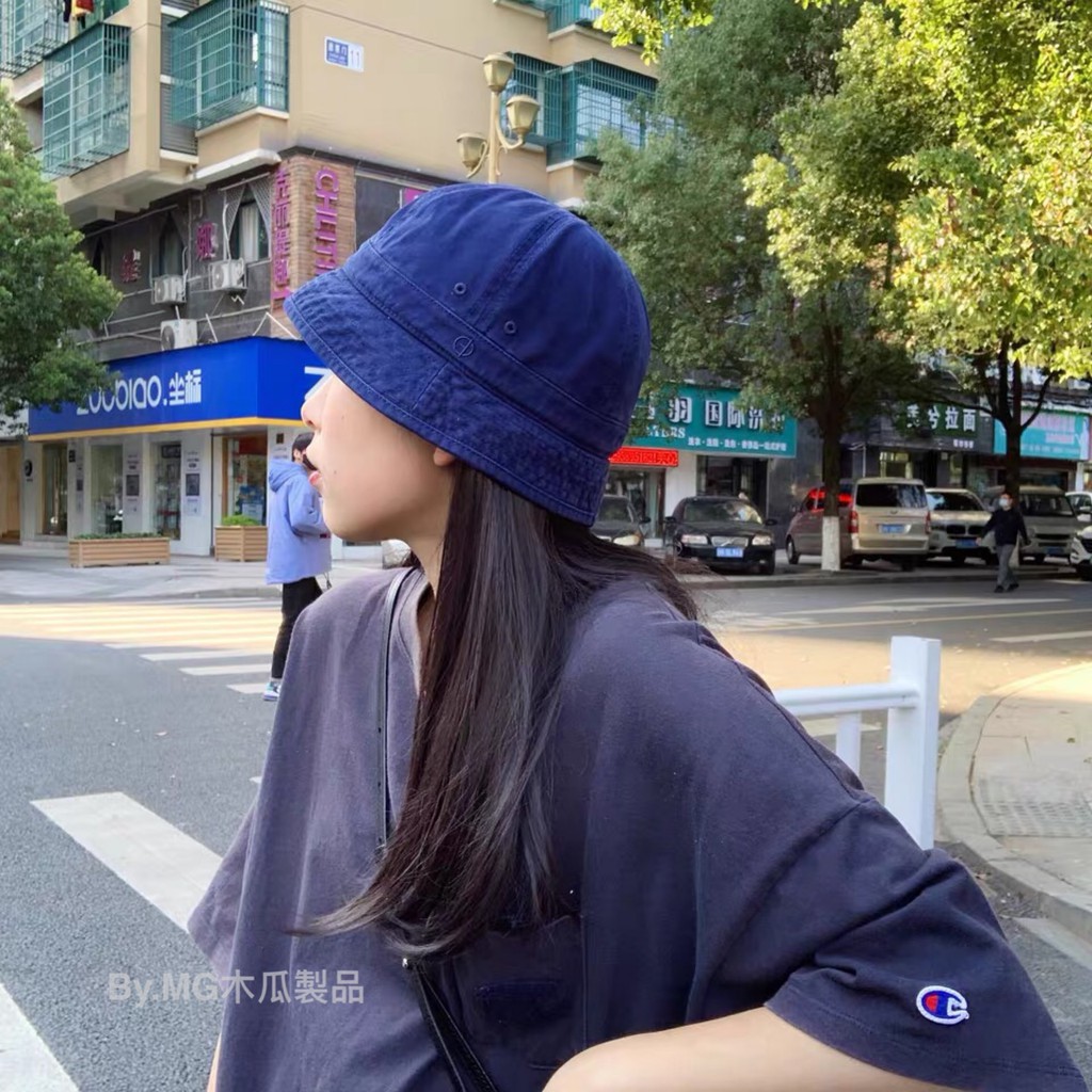 Mũ tai bèo vải cotton vành ngắn đơn giản thời trang