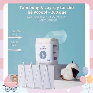 Tăm Bông VCOOL Đa Năng Hộp 200 Chiếc