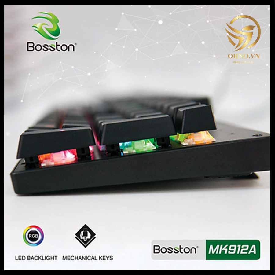 Bàn Phím Có Dây Máy Tính Bàn Đèn Led Bosston MK912A Bàn Phím Cơ Gaming Cao Cấp - OHNO Việt Nam | WebRaoVat - webraovat.net.vn