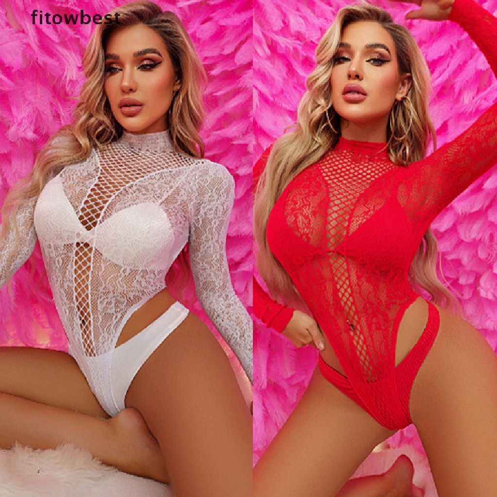 Nội y 1 mảnh quyến rũ tay dài chất liệu lưới QDD