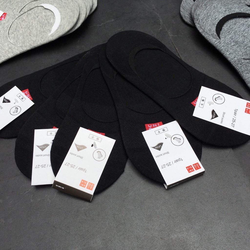 TẤT NAM UNI COMBO 5 ĐÔI TẤT HÀI COTTON - mắt cá chân kháng khuẩn khử mùi thoáng khí