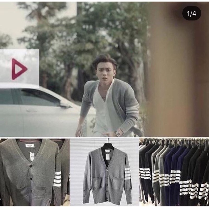 Áo Khoác len cardigan thom brown