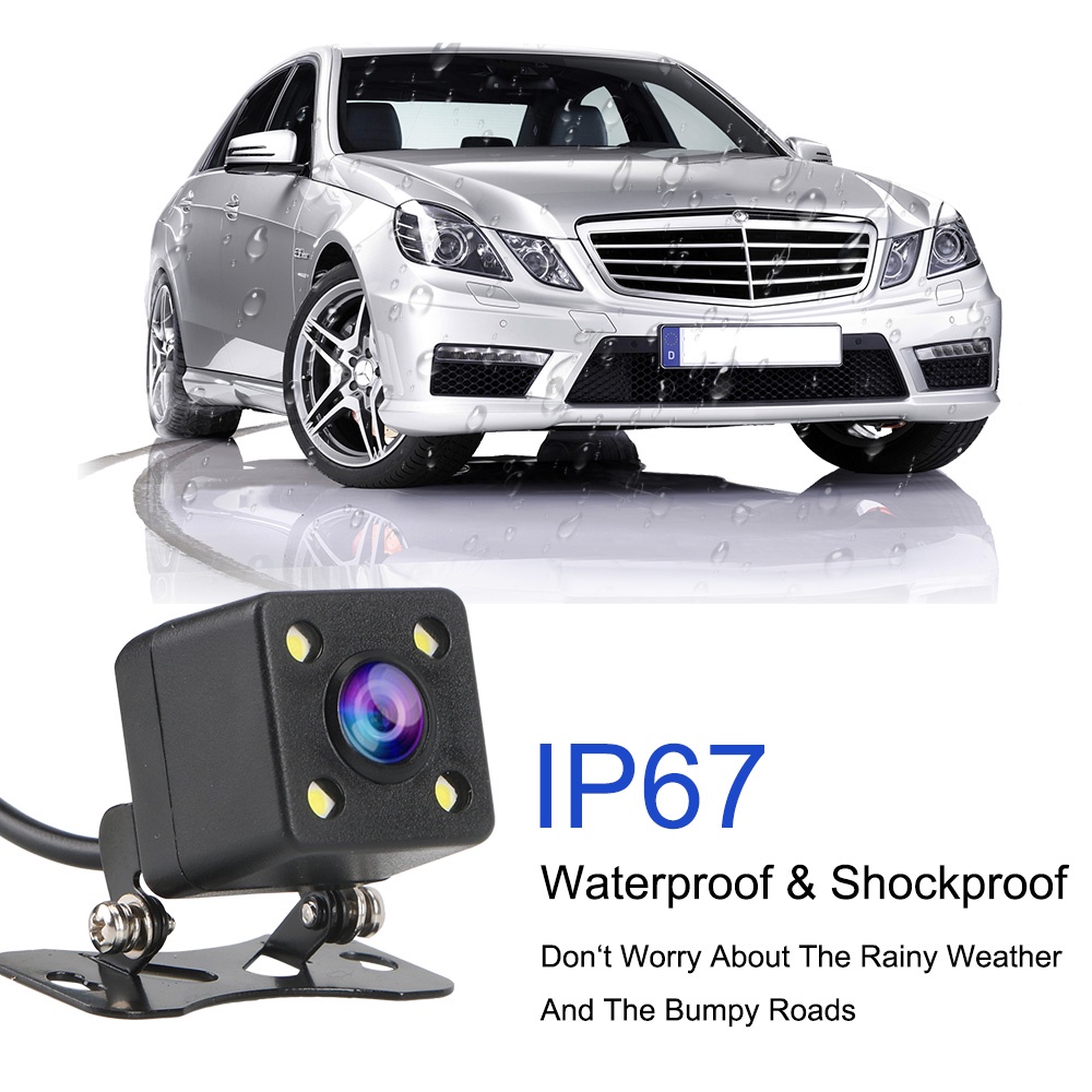 Camera quan sát phía sau chuyển động góc rộng có đèn LED ban đêm quay 140° giắc cắm 2.5mm tiện dụng cho xe hơi | BigBuy360 - bigbuy360.vn