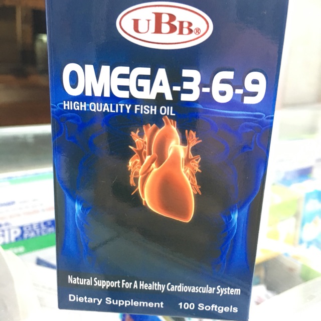 Omega 3-6-9 UBB - Chai 100v (Dầu cá)
