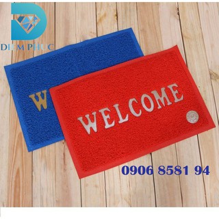 Loại A - Thảm Nhựa Chùi Chân Welcome 50X70cm - Welcome Hàng Cao Cấp Chống trơn trượt - đặt phòng khách Diễm Phúc