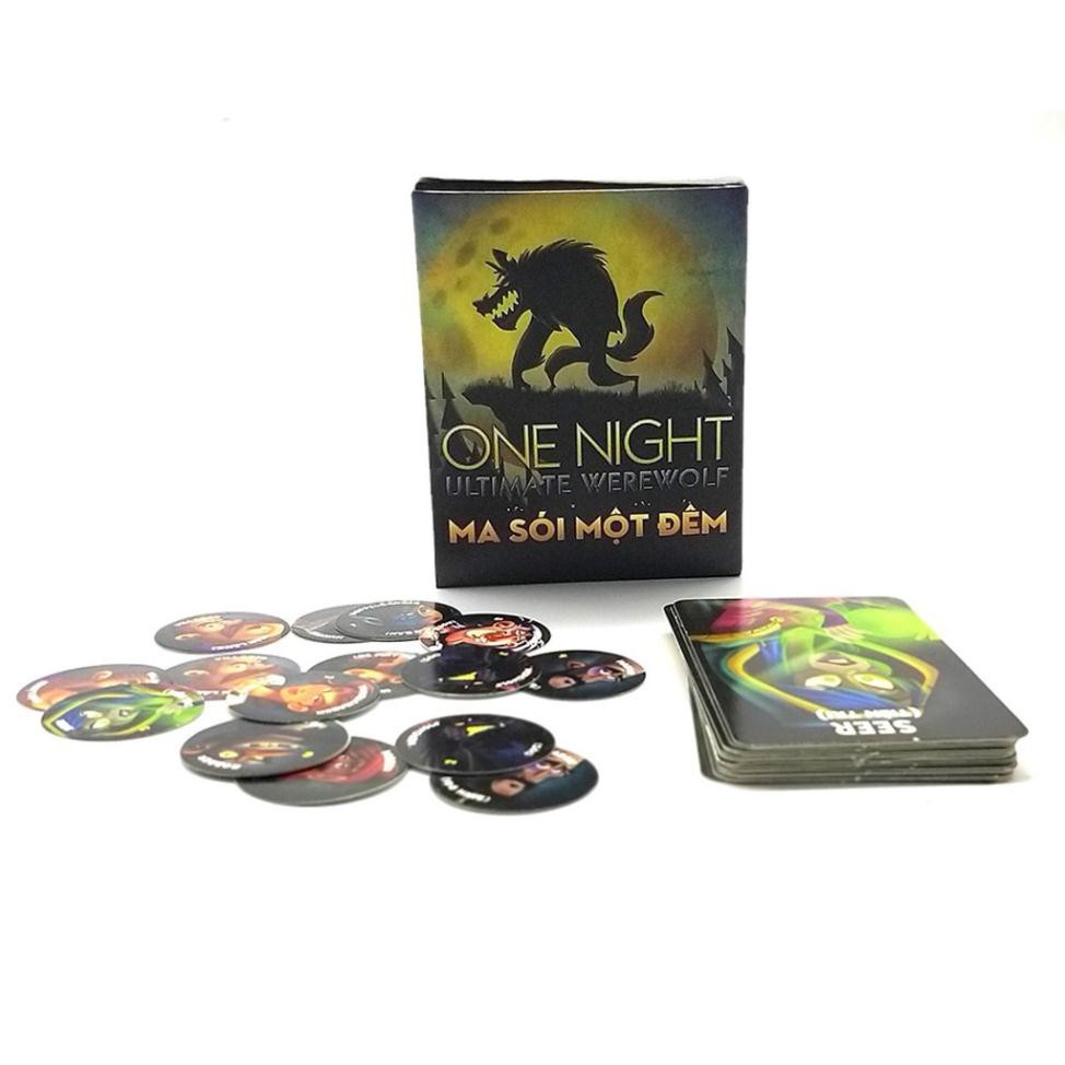 Combo Bài Ma Sói One Night+Day Break-Phiên bản Việt Hóa-Board Game Cao Cấp-Trò chơi trí tuệ-Tăng khả năng suy luận ở trẻ