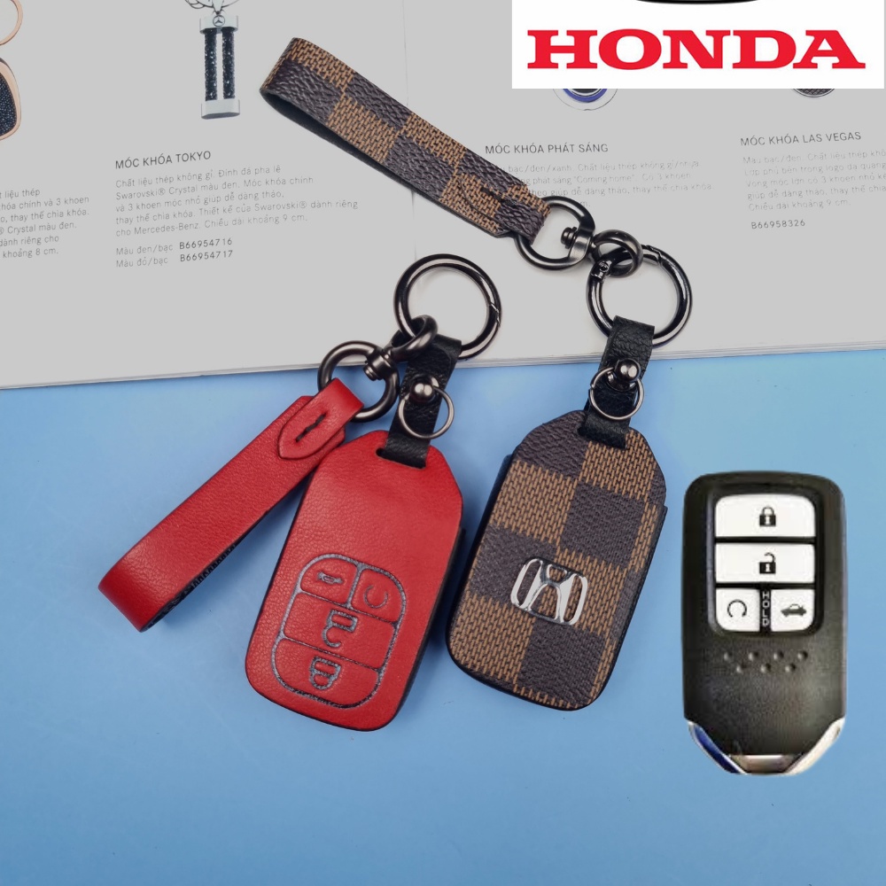 Bao da chìa khóa Honda Civic Rs City RS Accord 4 nút,Bọc chìa khóa Honda Civic Rs City RS Accord (H4)