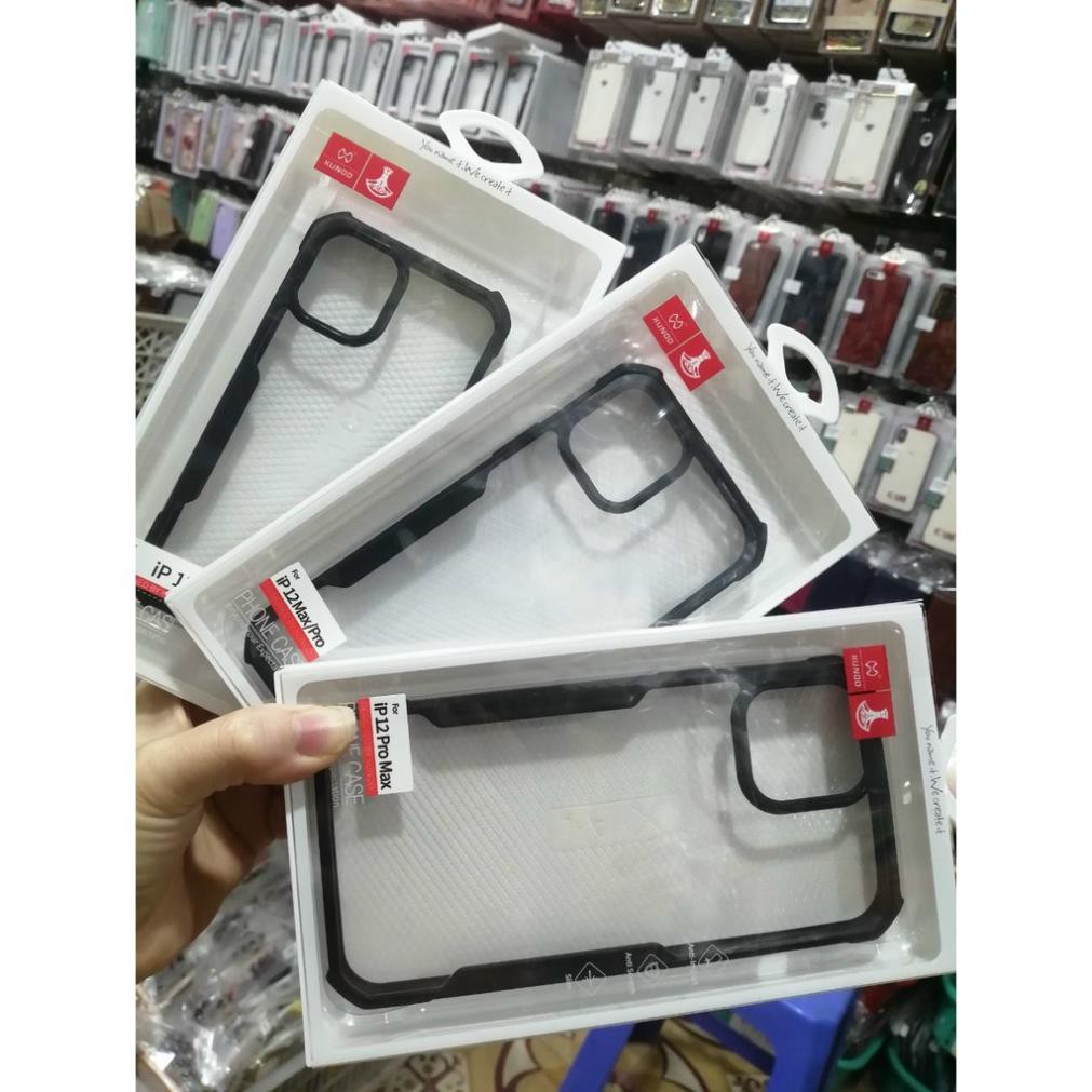 Ốp lưng Xundd chống sốc iPhone 12 Mini/ 12/12 Pro/ 12 Pro Max lưng kính trong viền TPU siêu bảo vệ