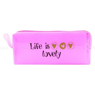 Bóp Viết Nhựa Trong Vi Va (8.5 x 20 cm) - Hồng( Mẫu Ngẫu Nhiên)
