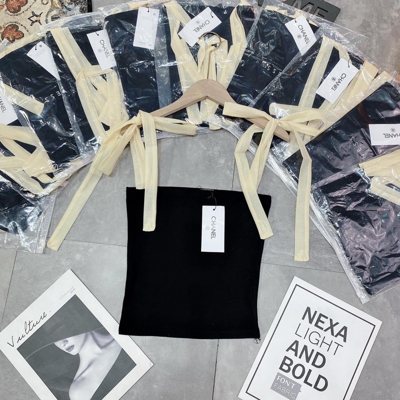 Áo hai dây buộc dây nơ vai HOT