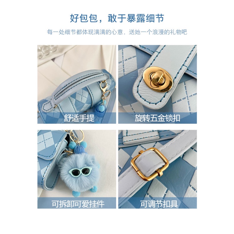 [DIY tự làm] Túi dệt handmade tự làm, túi chất liệu tự làm, túi đeo chéo một vai hình thoi mới 2022, túi làm bằng tay cho bạn gái
