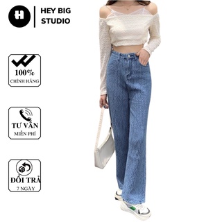 Quần jean Baggy ống suông rộng, Quần bò nữ.