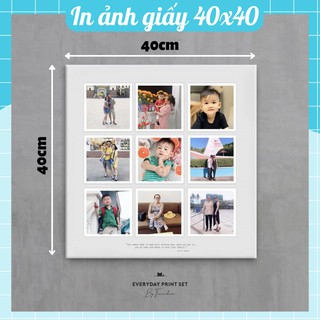 In ảnh giấy 40x40 in thường, ép lụa, phủ uv, ép mika theo yêu cầu