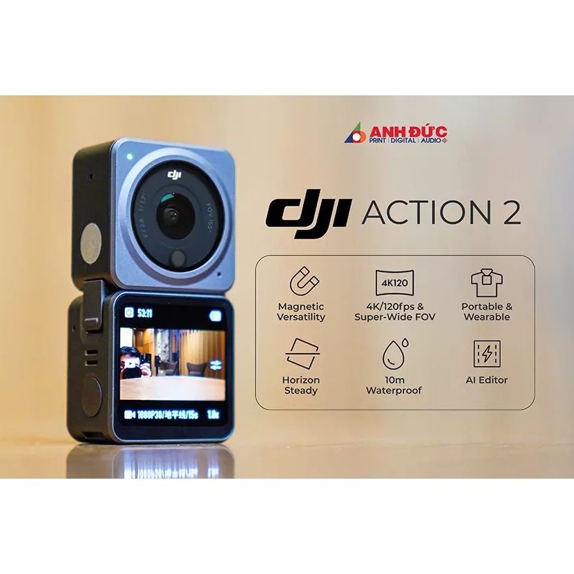 Máy Quay Hành Động DJI Action 2 (Dual-Screen Combo), Bảo Hành 12 Tháng Toàn Quốc FPT