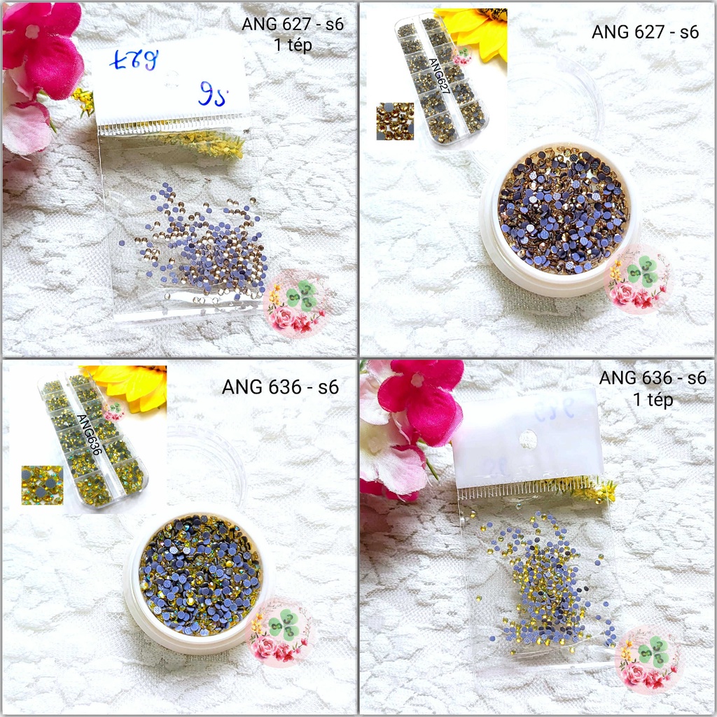 Đá nail - Mã ANG Size 6. Đá Chân Lưới đính trang trí móng siêu lấp lánh.