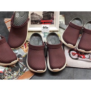 CrocsFanClub – PB29 - Dép sục Cross Literide màu mận, siêu nhẹ, sục kinh điển của Cross