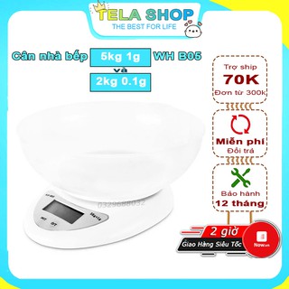Cân tiểu ly nhà bếp WH B05 5kg chính hãng định lượng 1g chính xác cao tặng kèm pin