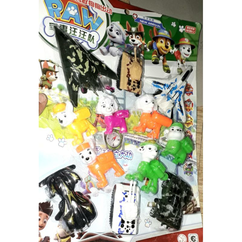 Sét 12 mô hình biệt đội chó Paw cứu hộ bằng nhựa rất đẹp