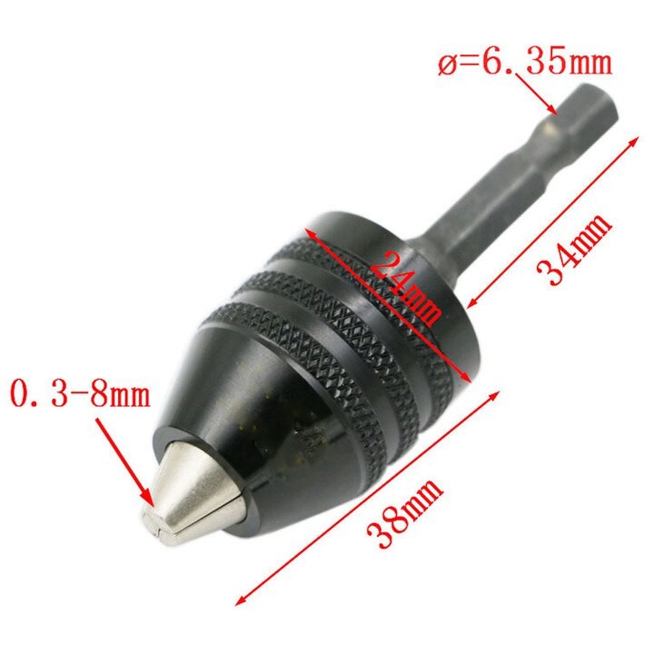 Đầu chuyển máy bắn vít thành đầu kẹp máy mũi khoan manh ranh lục giác 0.3 - 8mm