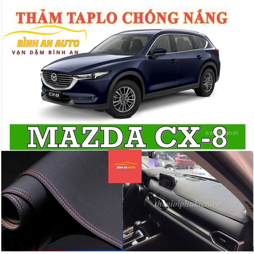 Thảm taplo MAZDA CX8 da vân carbon đời 2020-2021 có màn hud