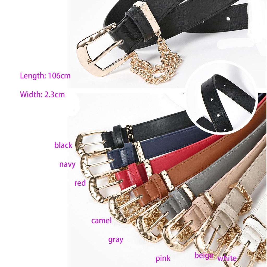 Thắt Lưng Bản Rộng Phong Cách Punk Cá Tính Cho Nữ