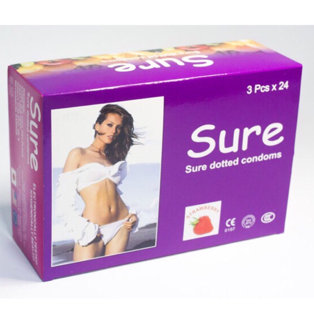 Bao Cao Su Sure tím (hộp 72 chiếc )