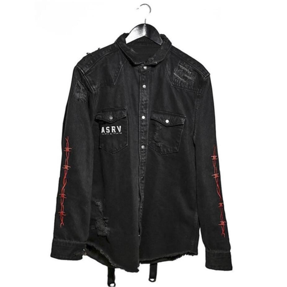 Men Jacket Denim Coat hip hop Thời Trang Nam Áo khoác Áo khoác jeans Áo khoác jean đẹp phong cách Hàn quốc áo khoác nam