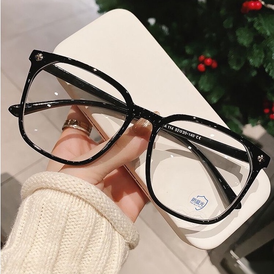 Kính Bảo Vệ Mắt Gọng Đen Chống Ánh Sáng Xanh Thời Trang Cho Nam Và Nữ