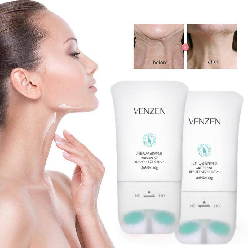 Kem dưỡng da cổ thiết kế đầu lăn kép dưỡng ẩm nâng cơ làm săn chắc da chống nếp nhăn